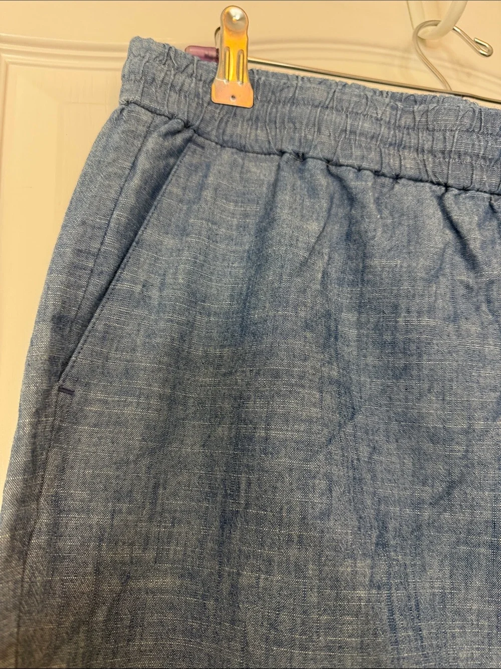 J Crew Chambray Drawstring Pants Blue Size 16